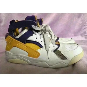 Nike Flight Huarache Lakers Youth Gold White Purple 705281 101 GS Boys Girl Kobe
